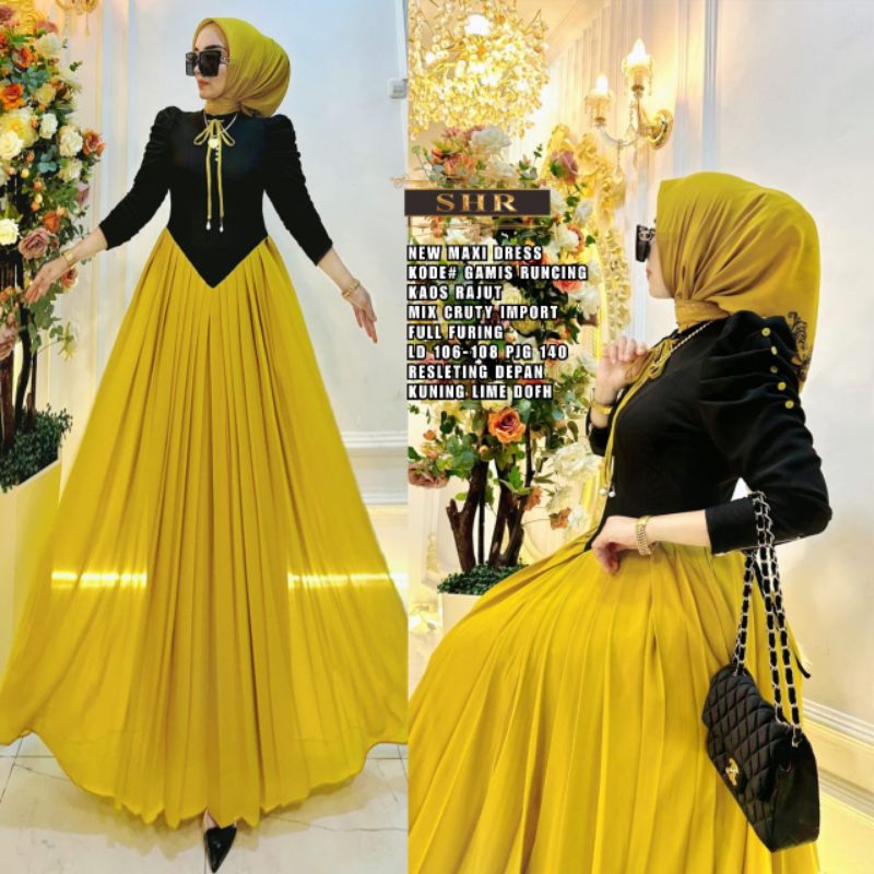 SHR  MAXI DRESS GAMIS BLACK