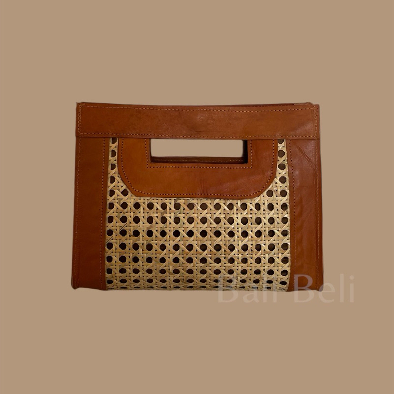 Bali Beli - Premium Tas Webing Kulit Sapi Asli Bali Brown | Tas Jinjing Bali | Tas Handbag Bali | Ta