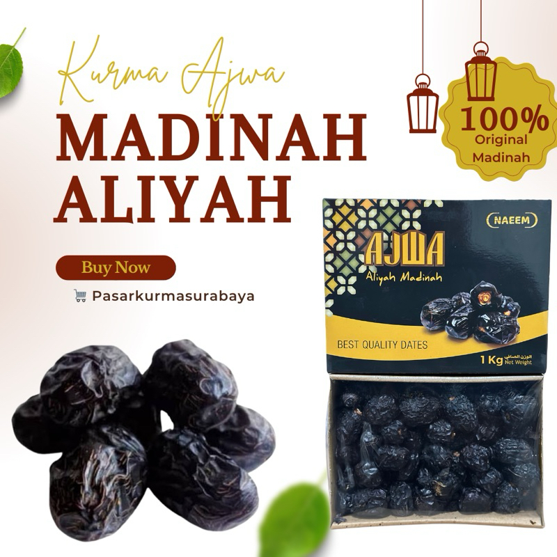 

Kurma Ajwa Madinah Naeem 1Kg Asli madinah Aliyah