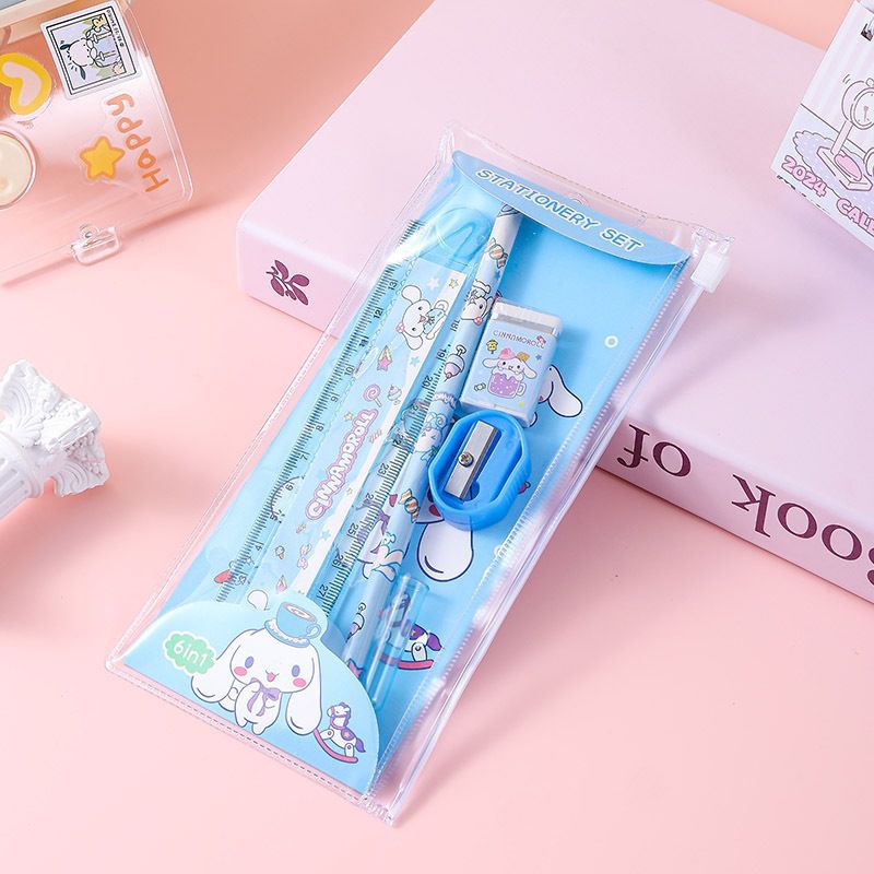 

Set paket alat tulis karakter cinamorol free pouch