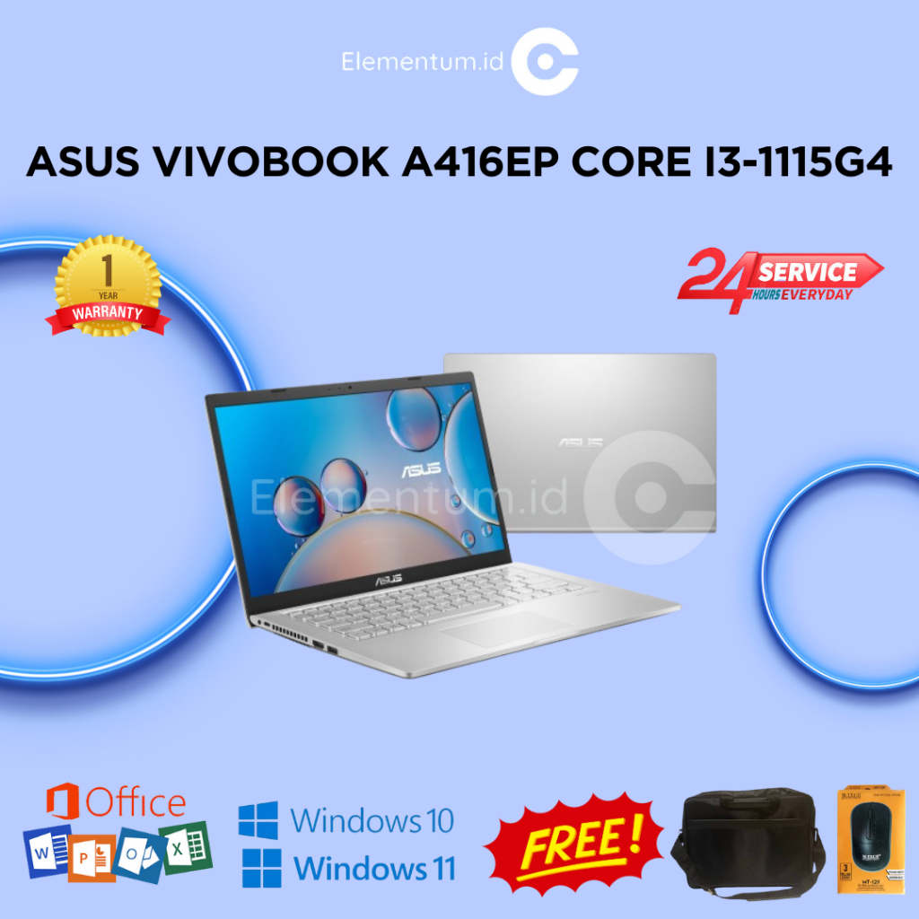 ASUS VIVOBOOK A416EP CORE I3-1115G4 - 4GB 512GB SSD MX330 FHD BACKLIT