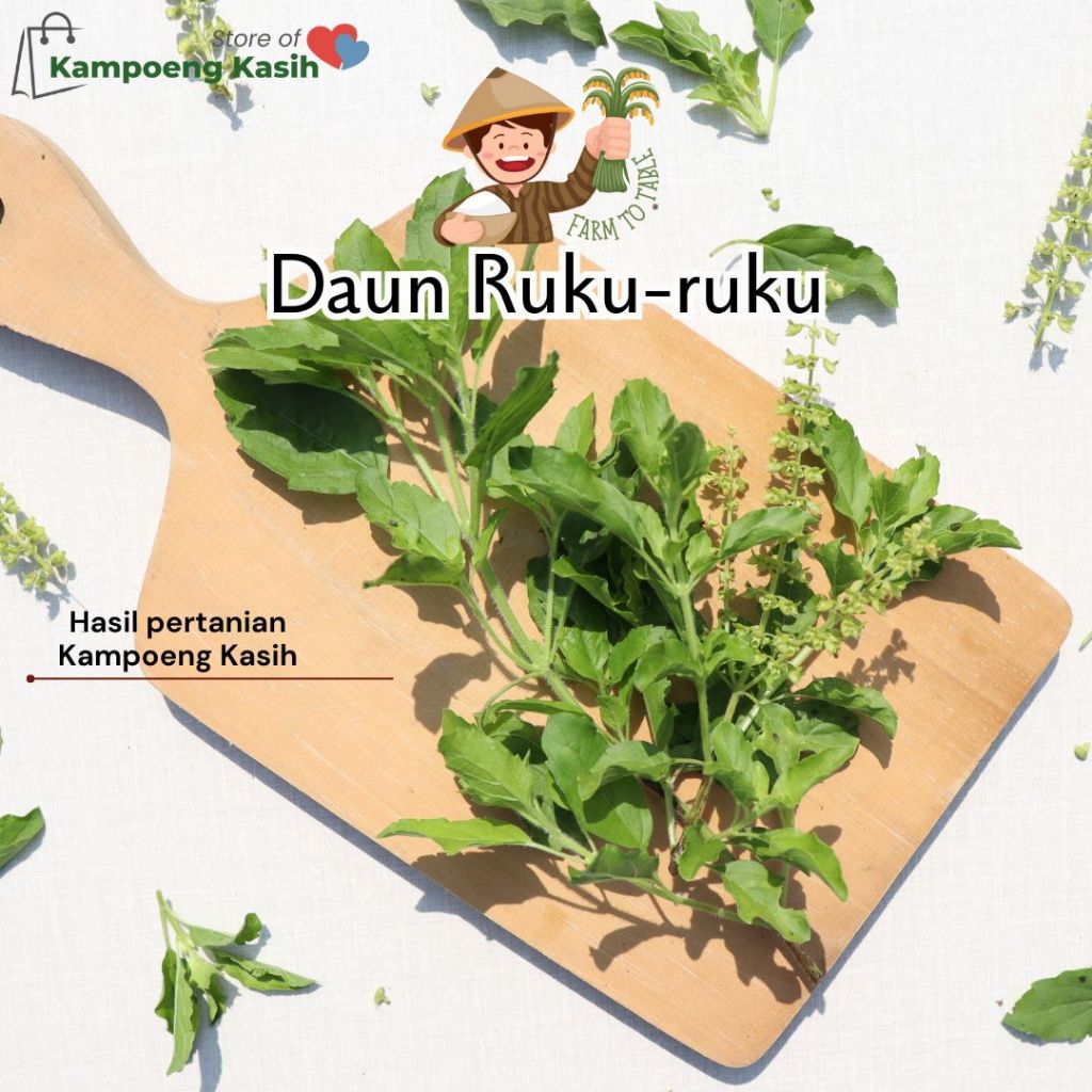 

Ruku-ruku / Holy Basil / Daun Tulsi / 100 Gram / Bumbu Rempah