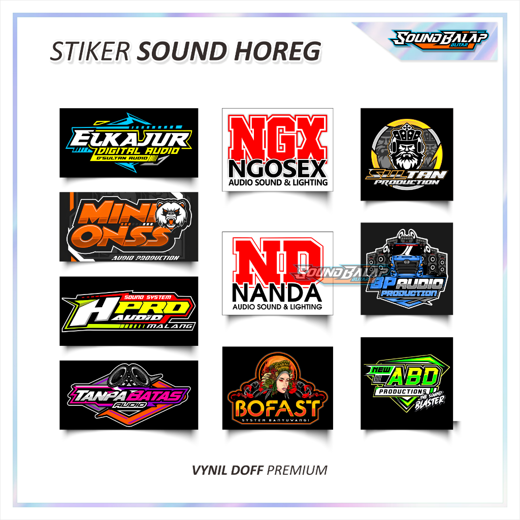 

Sound Balap Blitar | Stiker Sound Horeg NGX ND Sultan BP Audio Vynil Anti Air Premium