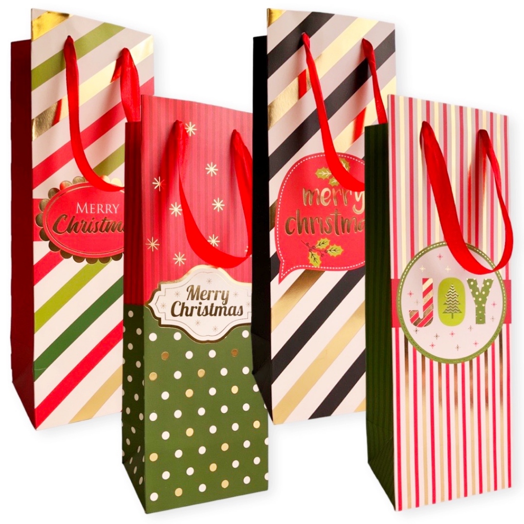 

Scoop Kantong Kertas / Paper Bag Natal Botol Wine Joy 35x12x10cm 70200100