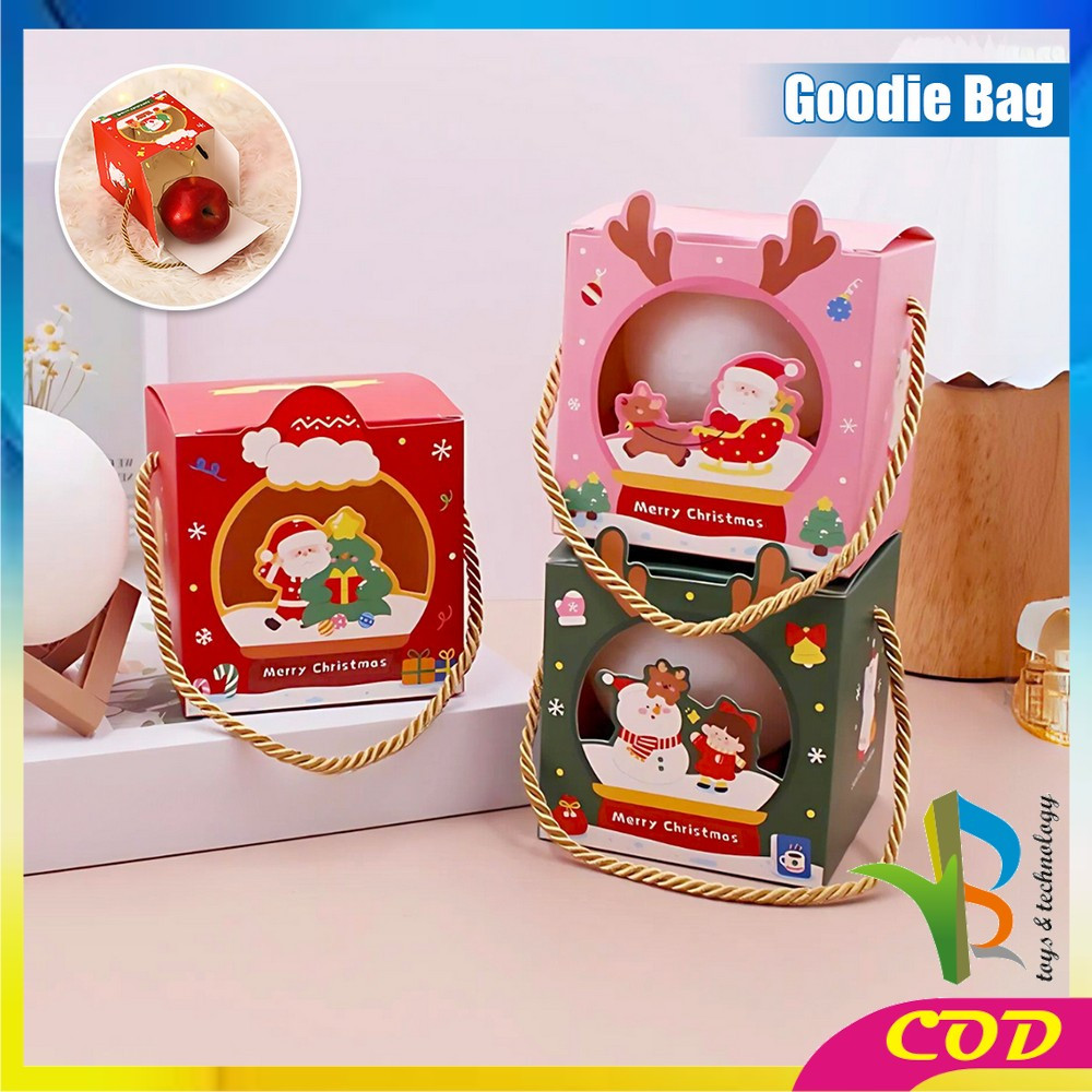 

RB-C1161 Goodie Bag Box Hampers Christmas / Kotak Hampers Natal / Kotak Kue Kering Kado Natal Box Cookies Xmas