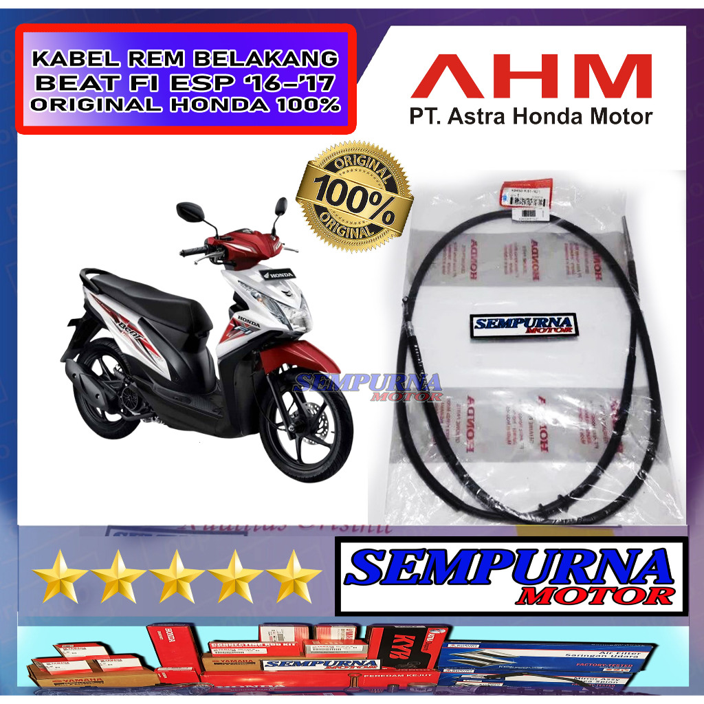 43450-K81-N21 Kabel Rem Belakang New Beat fi Esp 2016-2017 100% Original Honda Asli Ori HGP