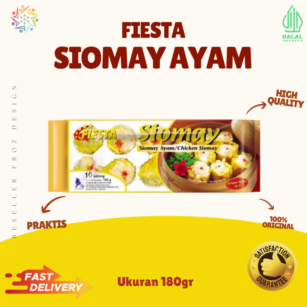 

FIESTA SIOMAY AYAM UDANG 180GR | PIESTA | FIYESTA | PIYESTA | SOMAY FROZEN | SOMAY BEKU
