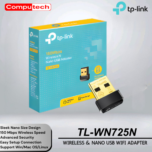 TP-Link TL-WN725N Wireless & Nano USB WIFI Adapter - TPLINK TLWN725N | TL WN 725 N | TL WN725 N