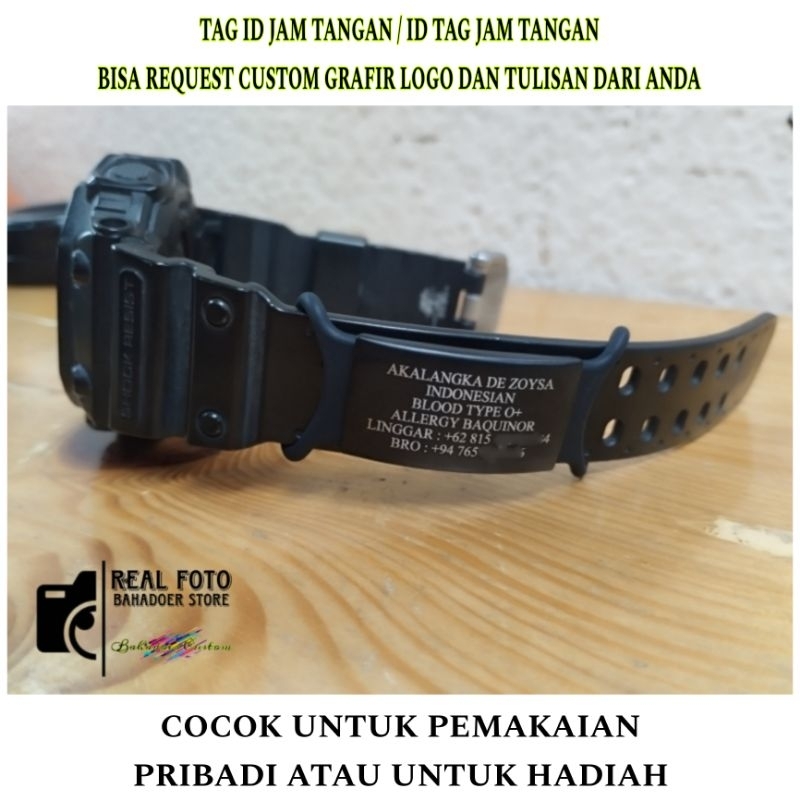 TAG ID JAM TANGAN ID TAG JAM TANGAN CUSTOM GRAFIR TULISAN BISA REQUEST CUSTOM GRAFIR LOGO DAN TULISA