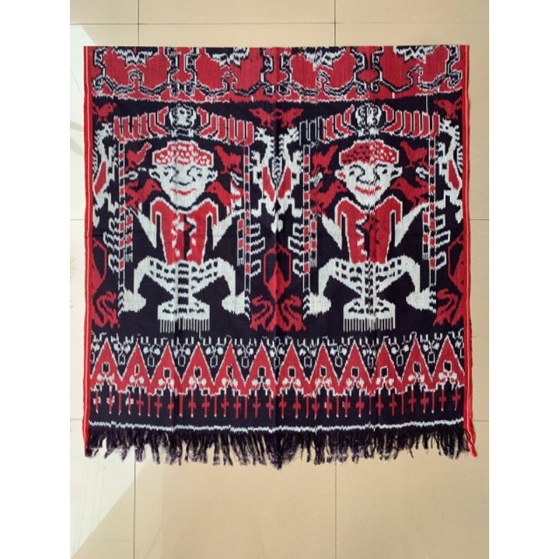 KAIN TENUN BLANKET TRADISIONAL TROSO JEPARA MOTIF ASMAT PAPUA, KAIN TENUN ETNIK NUSANTARA, KAIN TENU