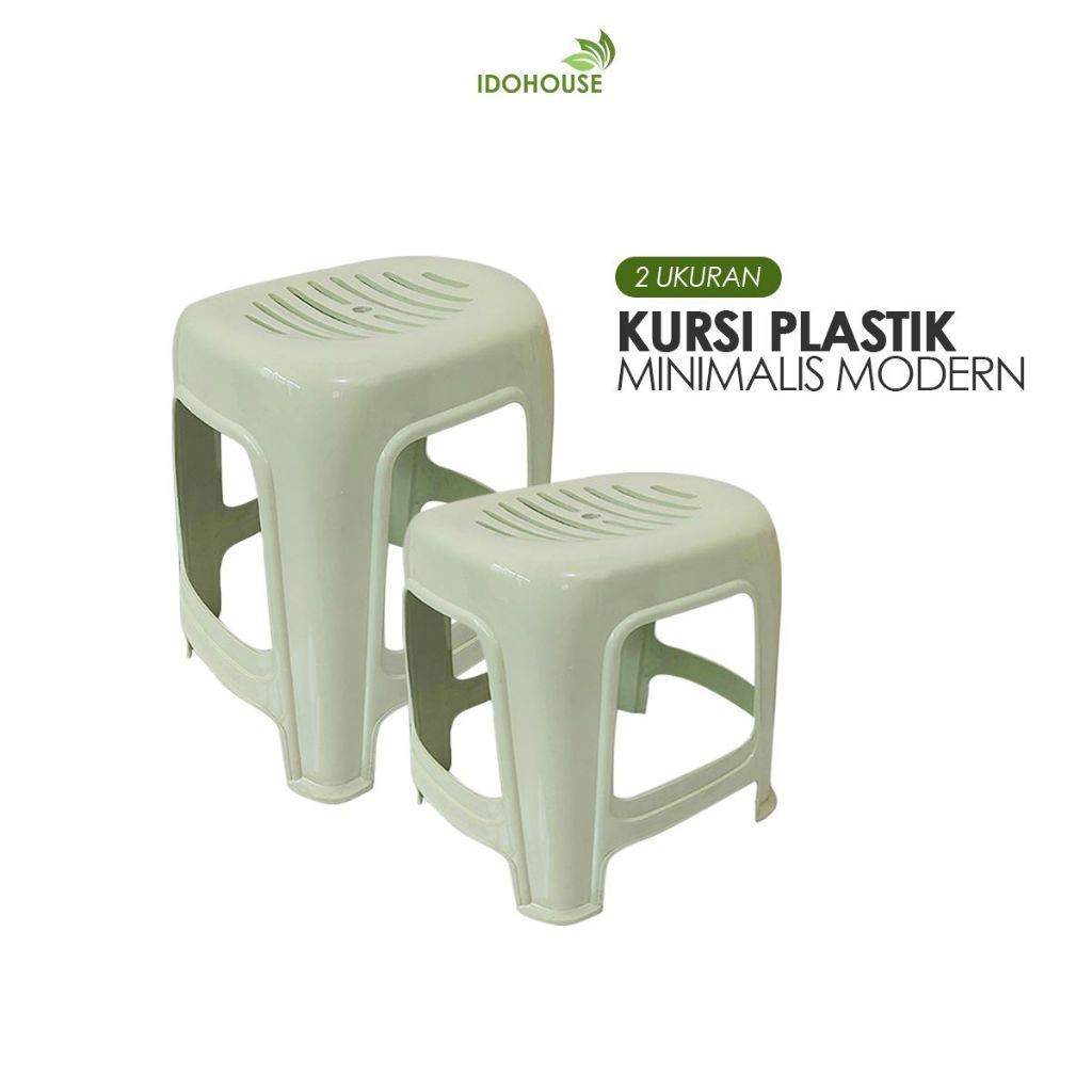 IDOHOUSE Kursi Plastik Kursi Bakso Kursi Cafe Kursi Makan Kursi Santai Bangku Plastik Kuat RH630.631