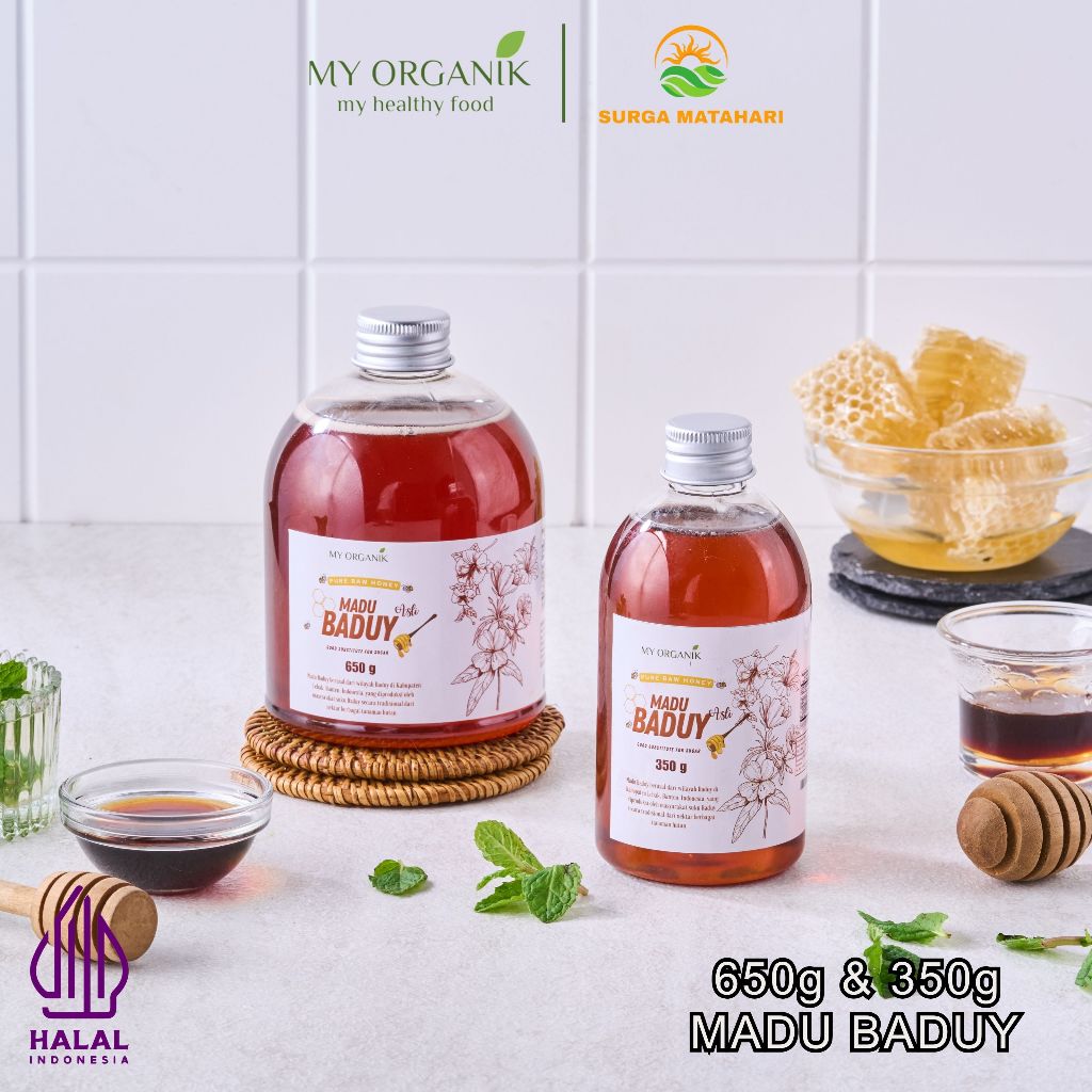 

My Organik Pure Raw Honey Baduy Madu Asli Hutan Baduy 650gr Premium Pure Original 100% Murni