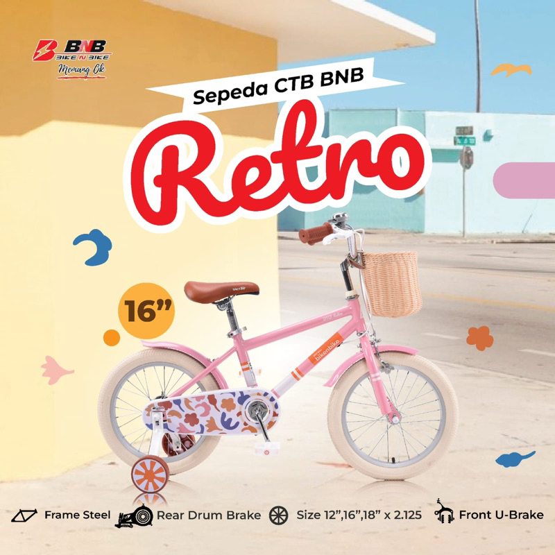 Sepeda Anak 18 inch Retro BNB