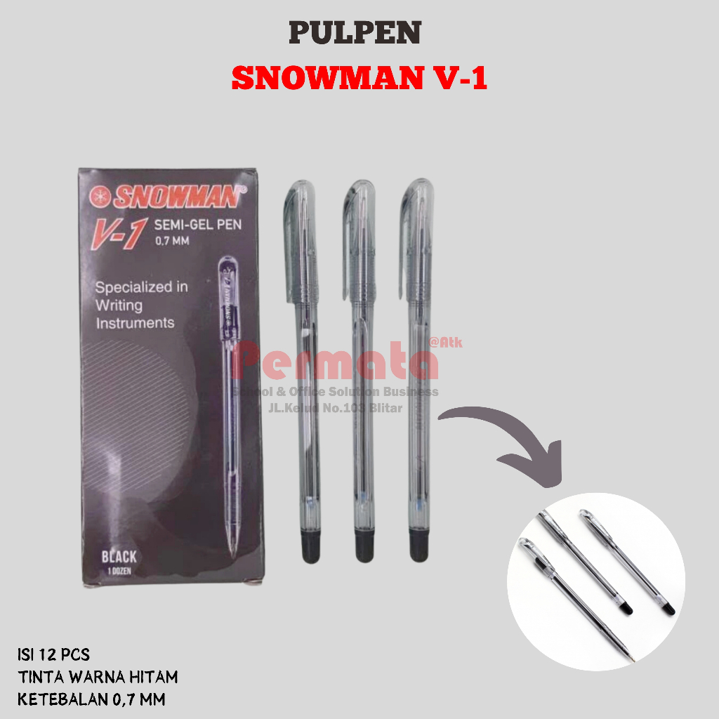 

PEN / PULPEN SNOWMAN V1 SEMI GEL - 0.7 MM