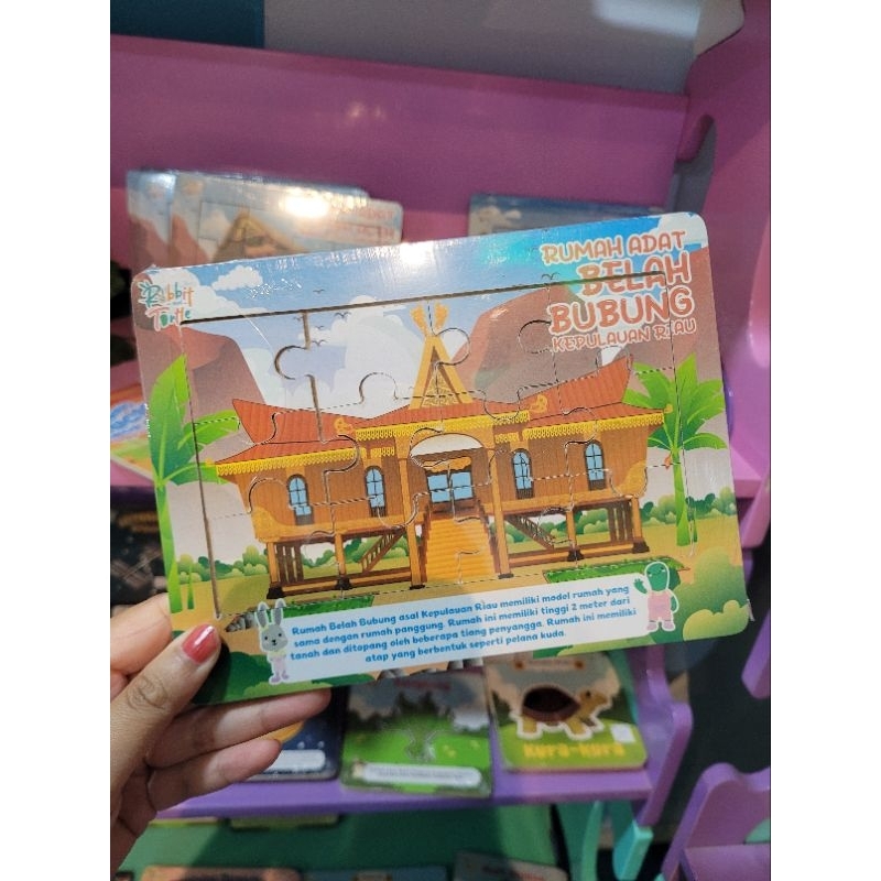 Puzzle Rumah Adat Puzzle P5 Kearifan Lokal Puzzle Seri Rumah Adat Puzzle MDF 15x20 Puzzle Edukasi Ru