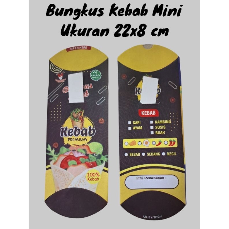 

Bungkus/Wadah kebab mini varian Hitam isi 100 picis