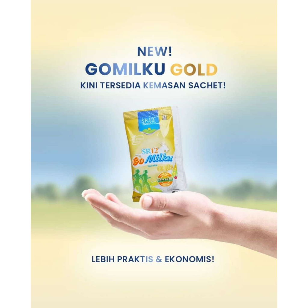 

GoMilku Gold SR12 Susu Kambing Etawa Halal dan Tersertifikasi BPOM Ukuran Sachet 25gr