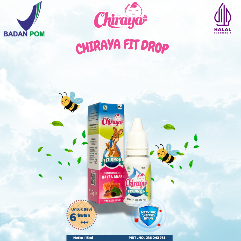 Chiraya Madu Kecerdasan dan Nafsu Makan Vitamin Otak Menjaga Imunutas Anak Fit Drops Bayi 6 Bulan