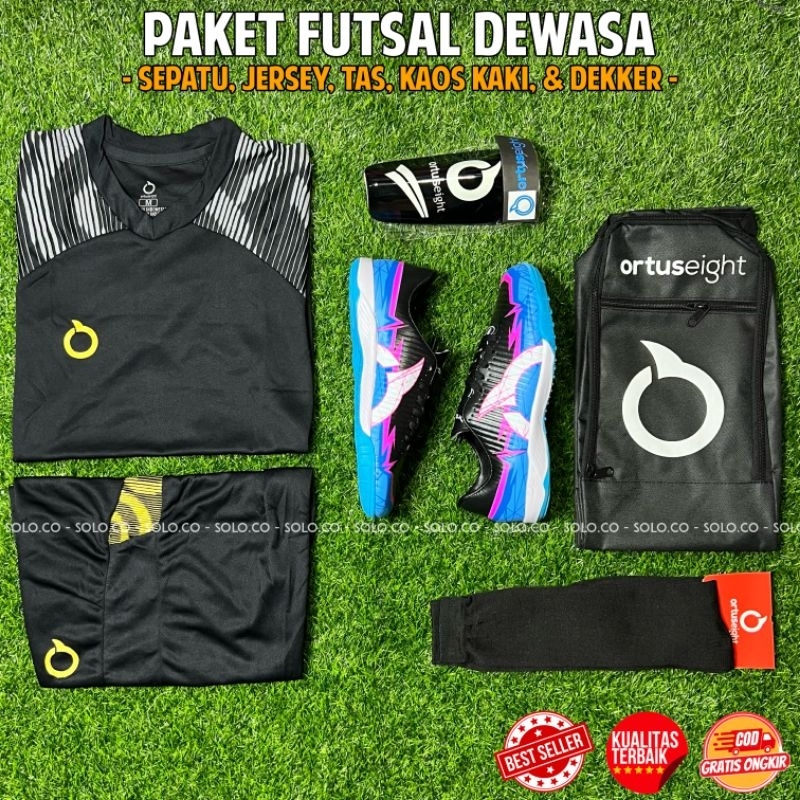 Promo Sepatu Futsal Ortus Catalyst Raiden FG Lengkap Paket Komplit Sepatu Futsal Ortuseight Terbaru