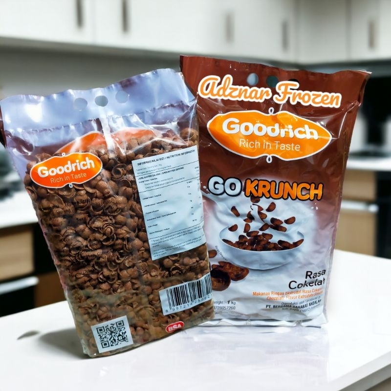 

goodrich go krunch makanan ringan rasa cokelat chocolate flavor halal 1kg sereal coklat pekanbaru