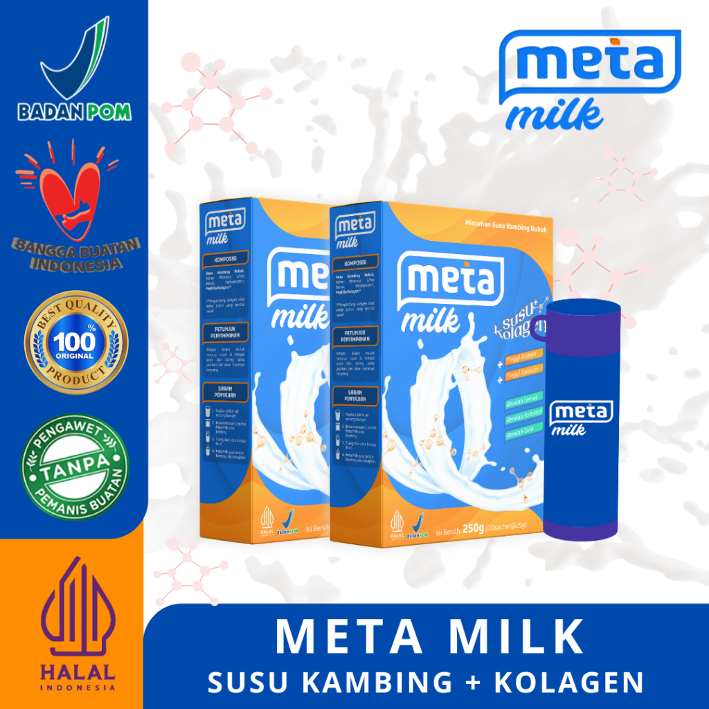 

DOUBLE META MILK FREE 1 TUMBLER (SUSU KAMBING ETAWA+KOLAGEN) 250GR