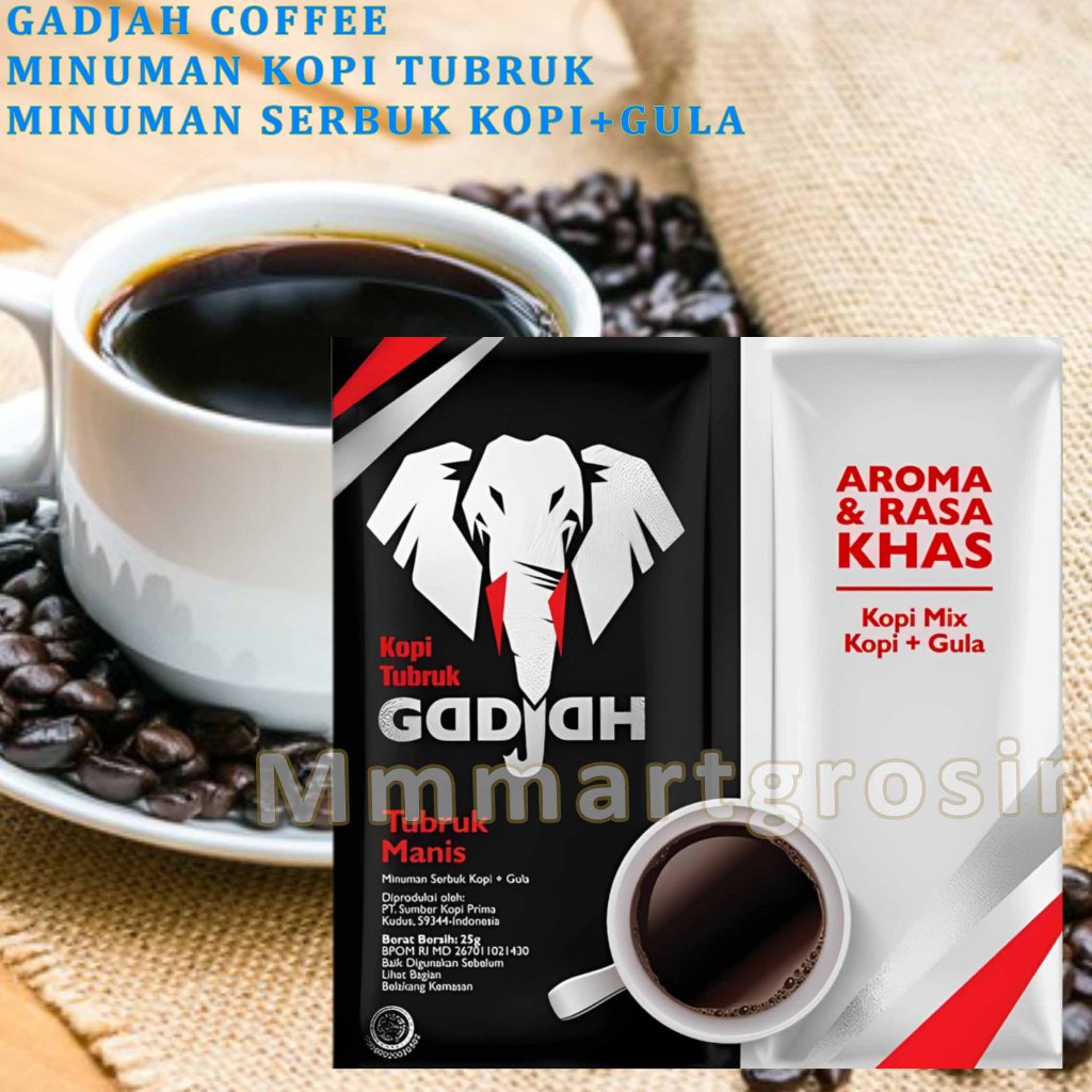 

Coffee Gadjah / Minuman Kopi Tubruk Manis / Minuman Mix Kopi + Gula / 10x23gr