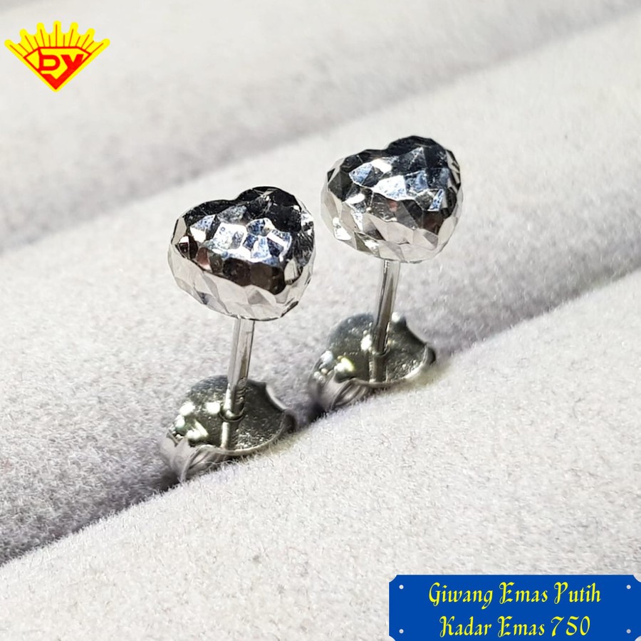 Giwang Emas Putih Terbaru Kadar Emas 750