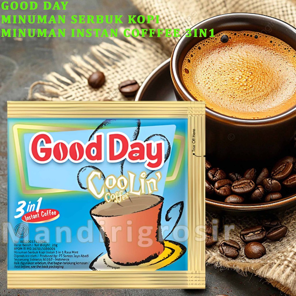 

Minuman Serbuk Coffee Coolin * Good Day * Minuman Kopi Instan 3in1 * 10x20gr
