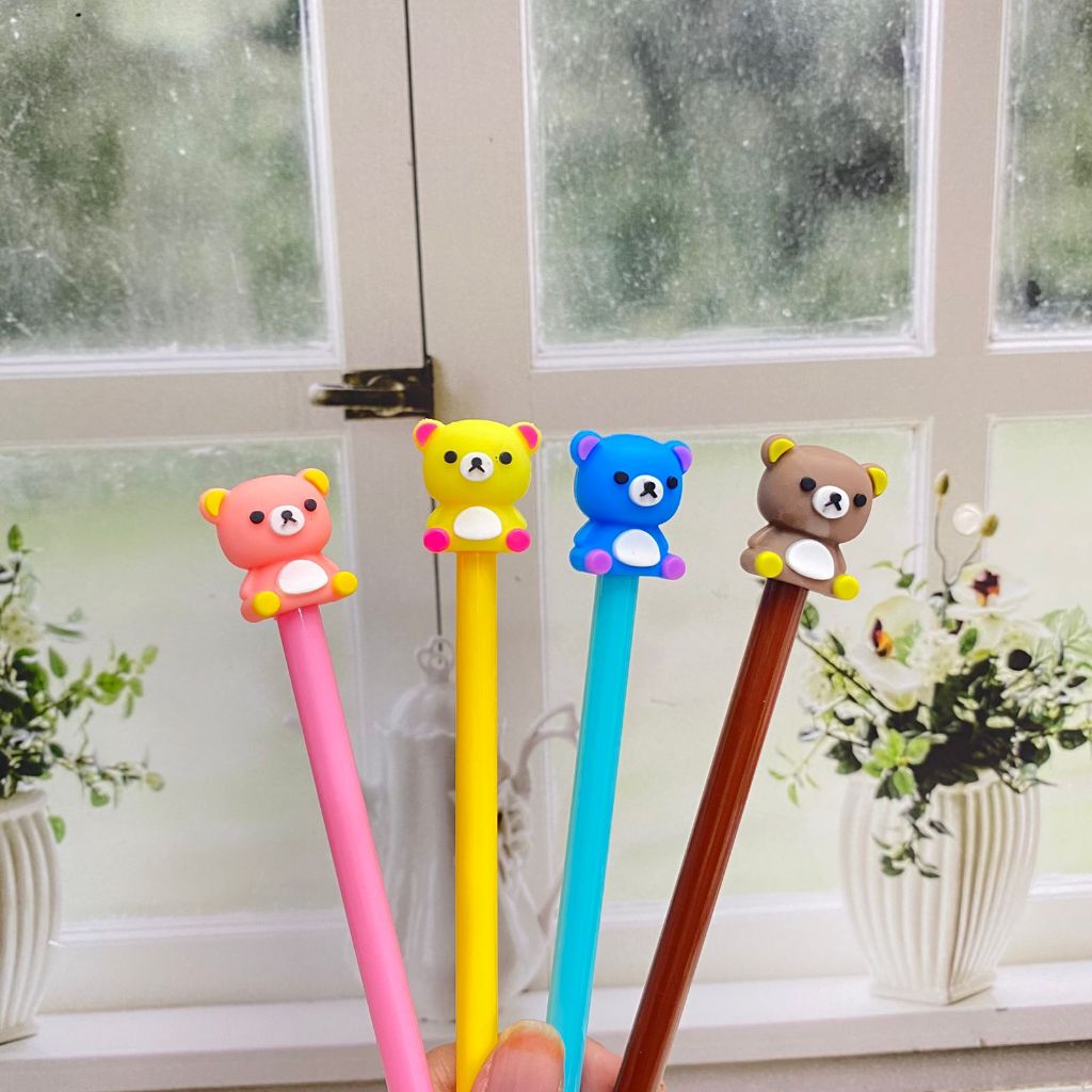 

PULPEN GEL BONEKA RILAKUMA pena lucu tinta hitam bisa COD pen imut keren pulpen unik atk kebutuhan anak sekolah termurah import