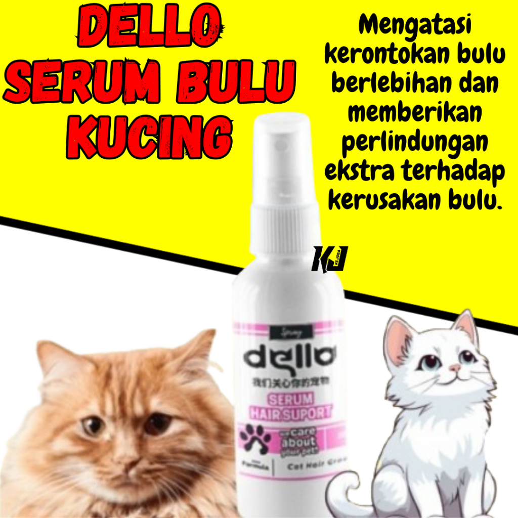 Serum Vitamin Bulu Kucing Spray Dello Penumbuh Dan Anti Rontok Bulu Kucing Spray Anabul Kesayangan A