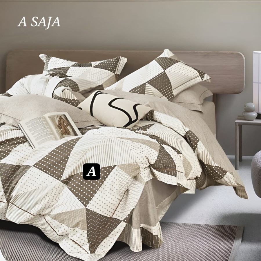 Bedcover Set Katun Jepang ORI Motif Aesthetic Chiro | Bed Cover Lembut Adem Dingin | Bedcover Cowok