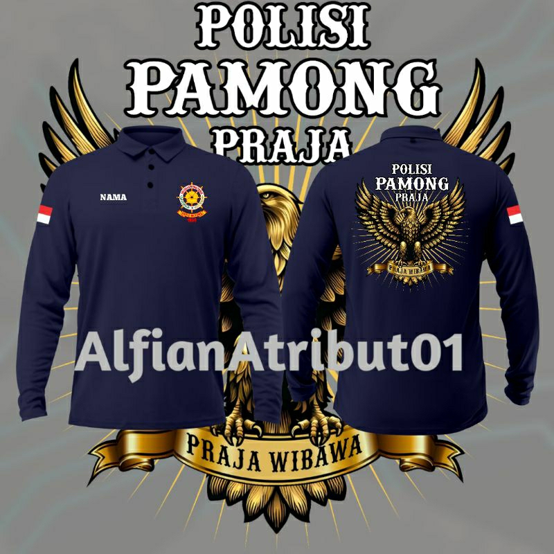 Kaos kerah SATPOL PP, Kaos polo satpol pp lengan panjang