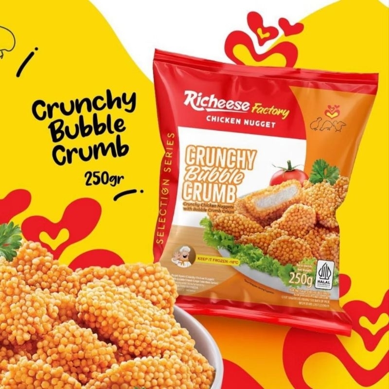 

Richeese FROZEN FOOD | Chicken Nugget | Crunchy Bubble Crumb 250G