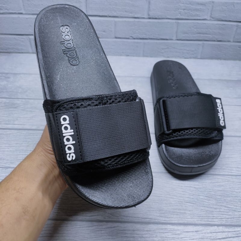 Sandal Adidas Import Pria Dan Wanita Slide Black & white 100% Grade Original Vietnam