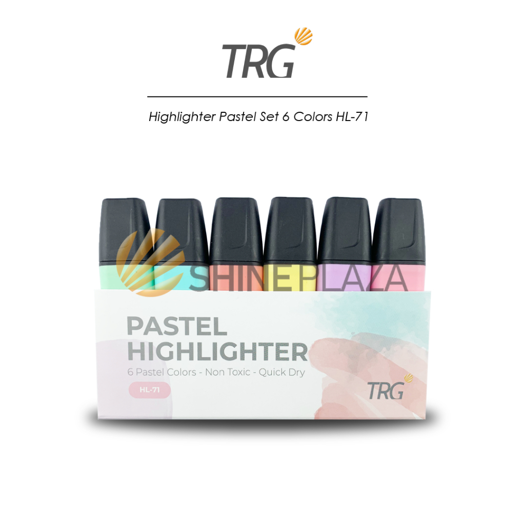 

TRG Highlighter Pastel Set 6 Warna Colors HL-71 - Penanda Berwarna Textliner TRG