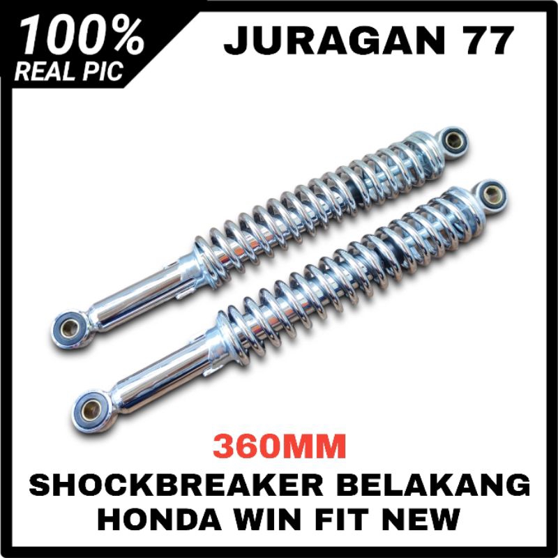 SHOCKBREAKER SHOCK SKOK BELAKANG HONDA WIN 100 CROME UKURAN 360MM