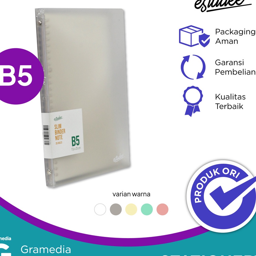 

HJ6 Estudee Slim Binder Note B5 Grey