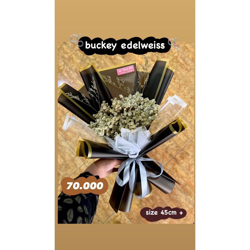 

bucket bunga edelweiss | bucket Edelweiss palembang