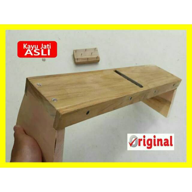 Serutan es batu manual cocok untuk membuat es kepal 100% kayu pilihan