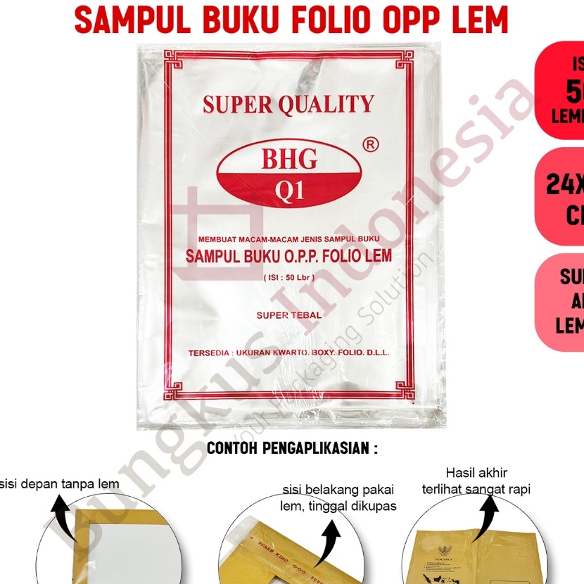 

Langka Sampul Buku Folio OPP Lem Sampul Plastik Folio
