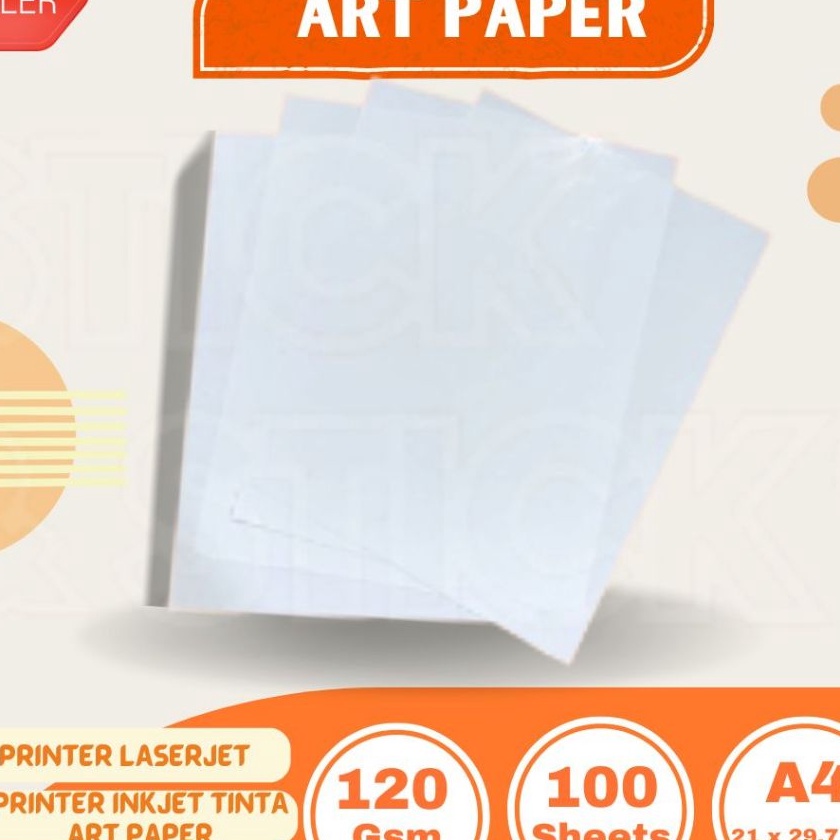 

KF7 Art Paper 12 gsm A4 isi 1 Lbr Kes Brosur Glossy