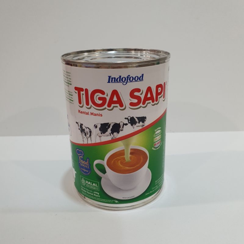 

susu kental manis Indofood tiga sapi kaleng 490g