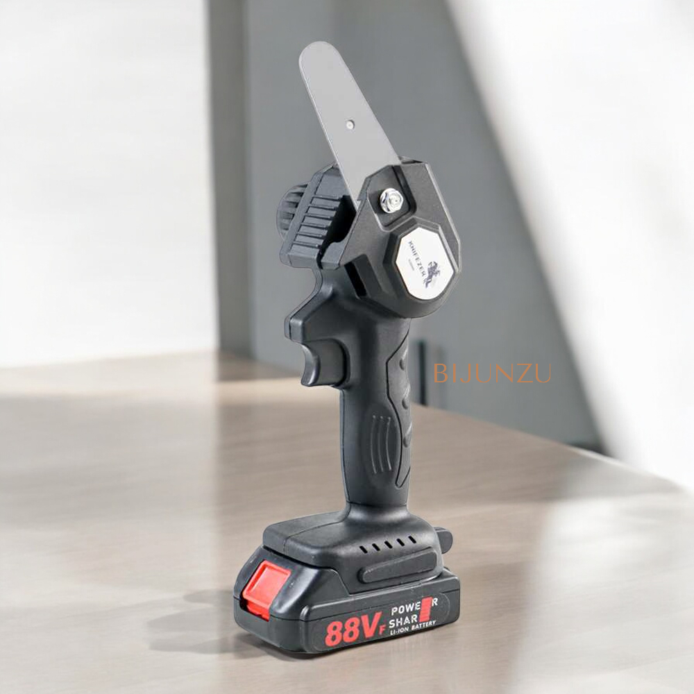 Gergaji Mesin Mini Pemotong Kayu Senso Cordless Chainsaw Baterai 21V 4 Inch 550W
