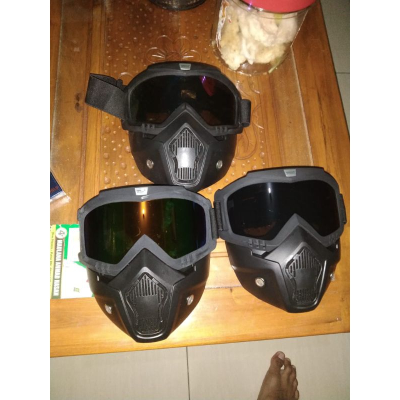 GOGLE MASK RETRO, KACAMATA HELM RETRO KACAMATA BOGO