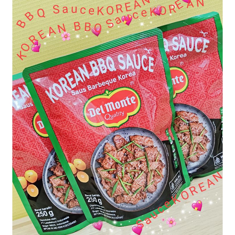 

DEL MONTE KOREAN BBQ SAUCE/SAUS BARBEQUE KOREA 250GR