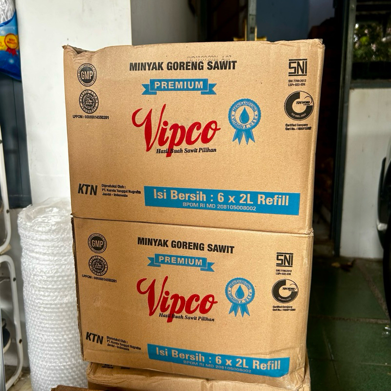 

Minyak Goreng Vipco 2 Liter Per Dus isi 6 x 2 L Refill
