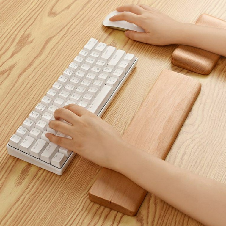 KODE K3Q Wooden wrist rest for keyboard Sandaran tangan keyboard kayu Jati Belanda  Tatakan keyboard