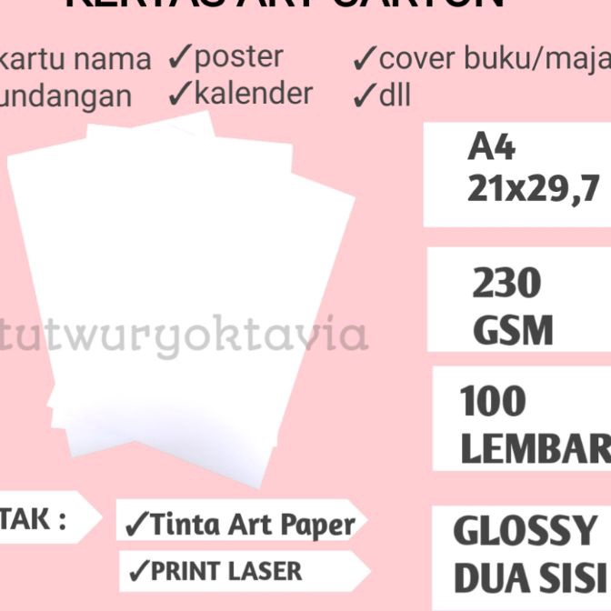 

Wah Kes art carton 23 gsm A4 isi 1 lembar