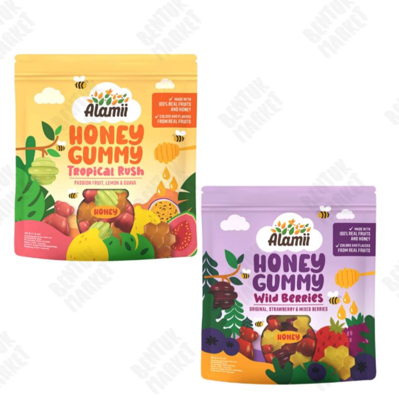 

ALAMII Honey Gummy Wild Berries 40gr / Alamii Tropical Rush Permen Anak 40gr / Permen Anak / Permen Jelly