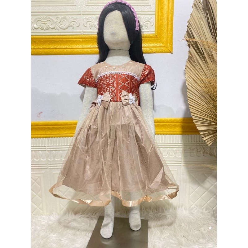 (COD)GAUN PESTA ANAK PEREMPUAN/DRESS BRUKAT ANAK PEREMPUAN/BAJU BRUKAT ANAK PEREMPUAN/GAUN ANAK PERE